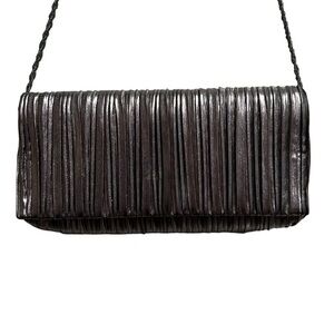 Must Go‼️ Like New Metallic Striped Like Clutch With Chain. Read Description